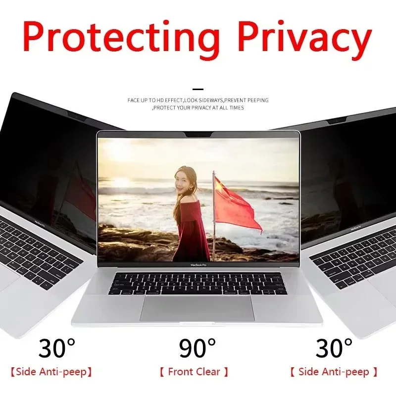 Nieuw 14 inch/15,6 inch 30 °   Zijprivacyfilm Front High-definition voor Macbook Pro/Air Anti-glurenfilm 310 x 174 mm 345 x 194 mm