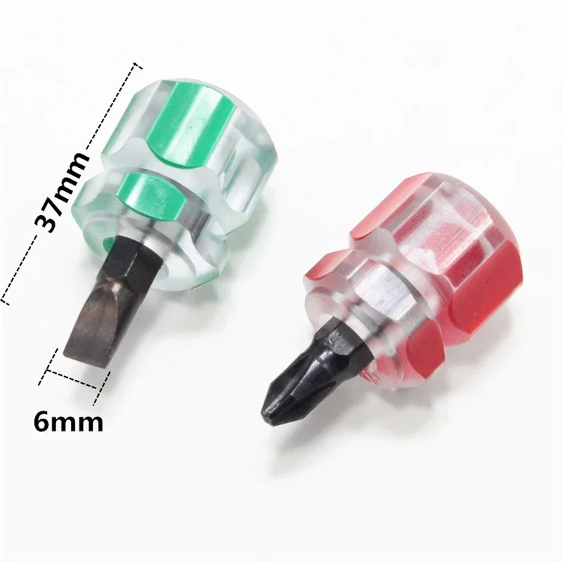 Juego de destornilladores, Mini destornillador portátil pequeño con cabeza de rábano, mango transparente, herramientas manuales de reparación, reparación de automóviles de precisión