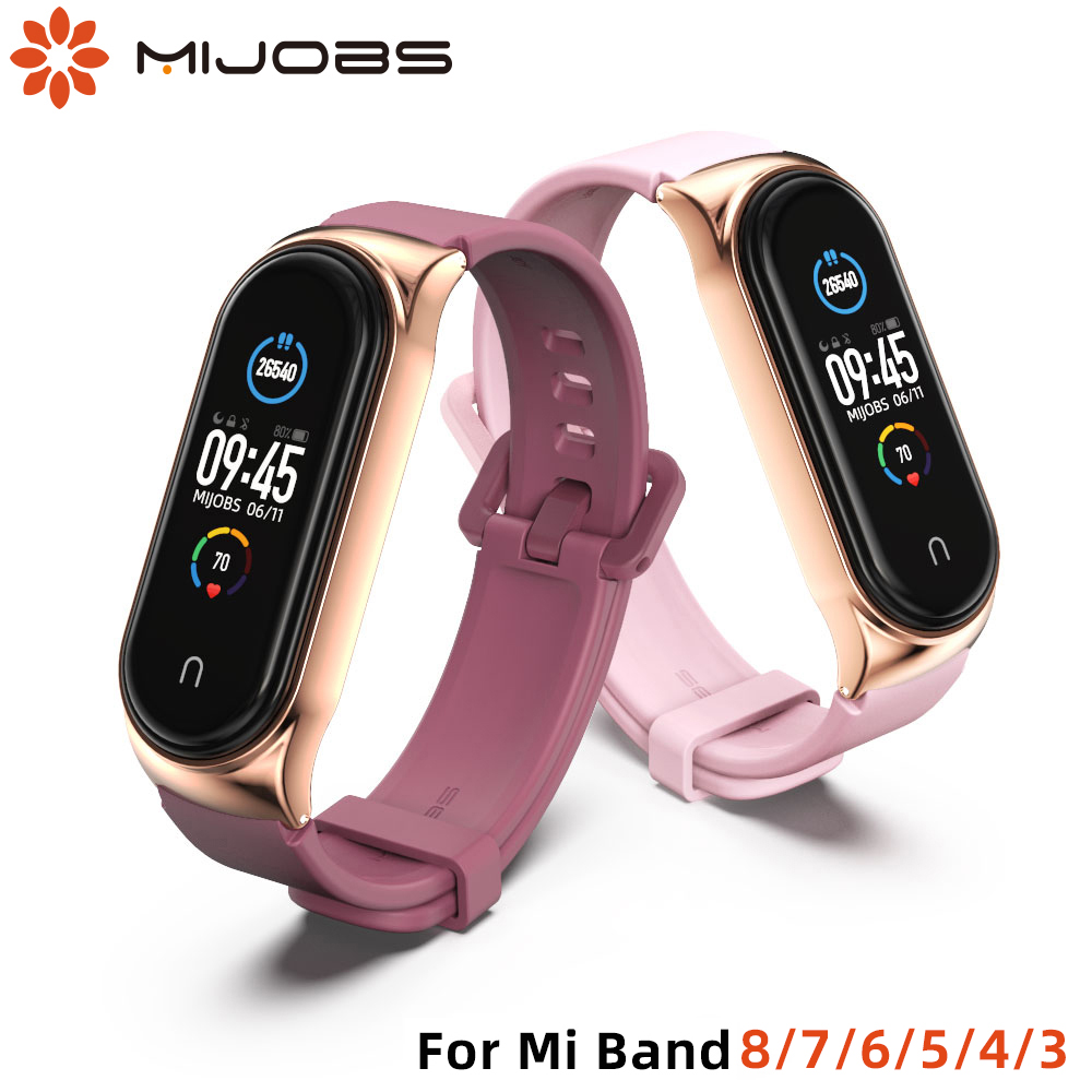 Dây Đeo Cho Xiaomi Mi Band 7 6 5 4 3 Silicone Vòng Đeo Tay Thay Thế Cho Xiaomi Ban Nhạc 4 MiBand 7 6 5 4 3 Màu Sắc Dây Đeo