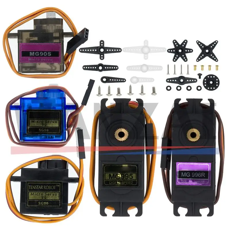 Sg90 mg90 mg90s servos digital mg995 mg996 servo metal engrenagem para futaba jr carro rc modelo helicóptero barco para arduino uno diy