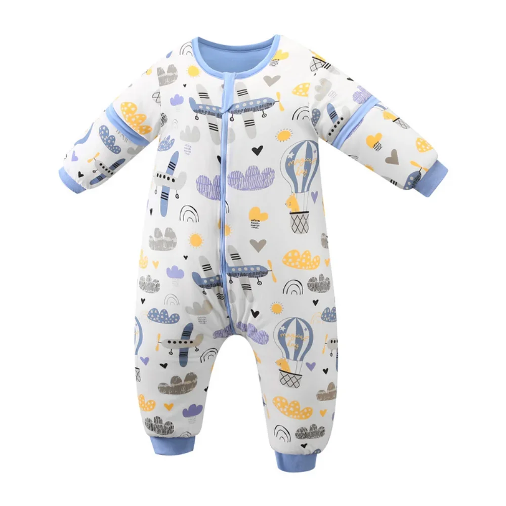 3,5 TOG bolsas de dormir para bebés niños invierno grueso manga larga desmontable piernas abiertas ropa Pijamas 4Y Pijamas de estambre para niños