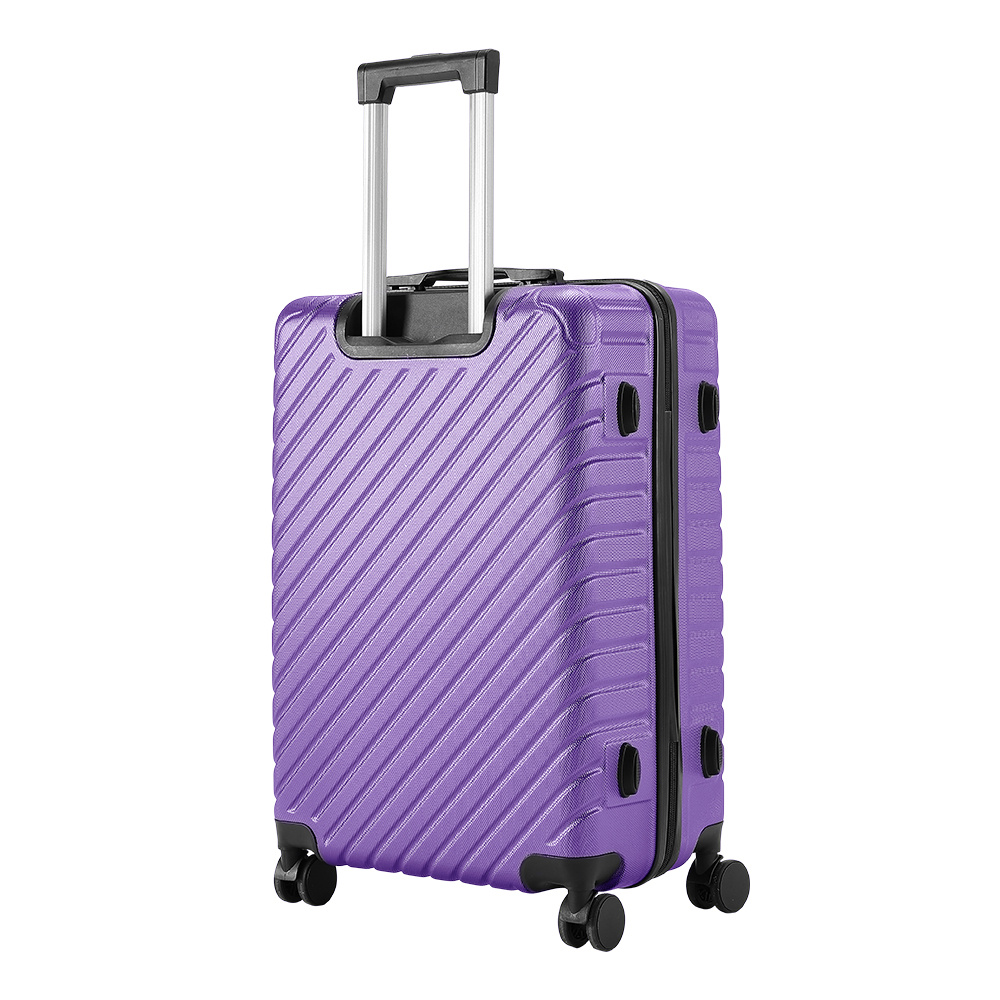 Purple Lightweight Hardside Travel Suitcase with Spinner Wheels 24"
