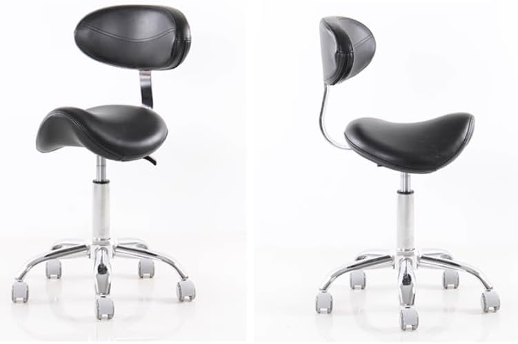 Silla giratoria de belleza ajustable controlada por pies para salón de masaje médico, taburete hidráulico ajustable