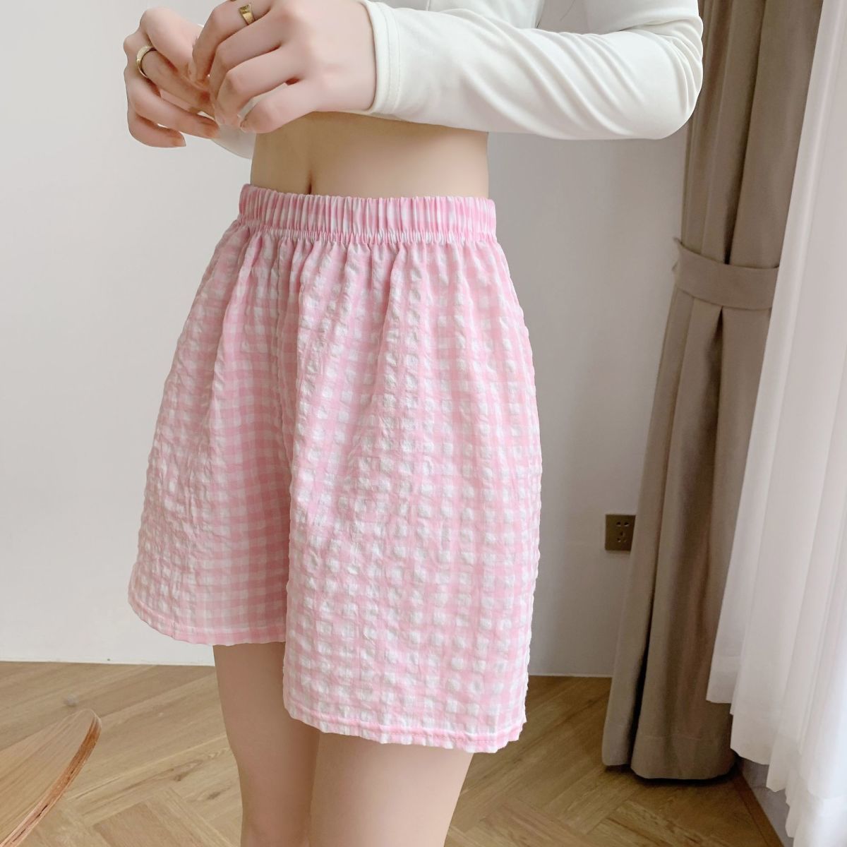 Женские Летние Широкие Шорты С Высокой Талией