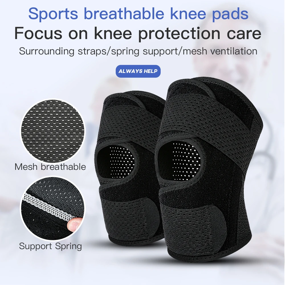 Sport Kniebeschermer Onder druk staande elastische kniebeschermers Kniesteun Gewrichten Protector Fitnessuitrusting Letselherstel Brace Protector Antislip