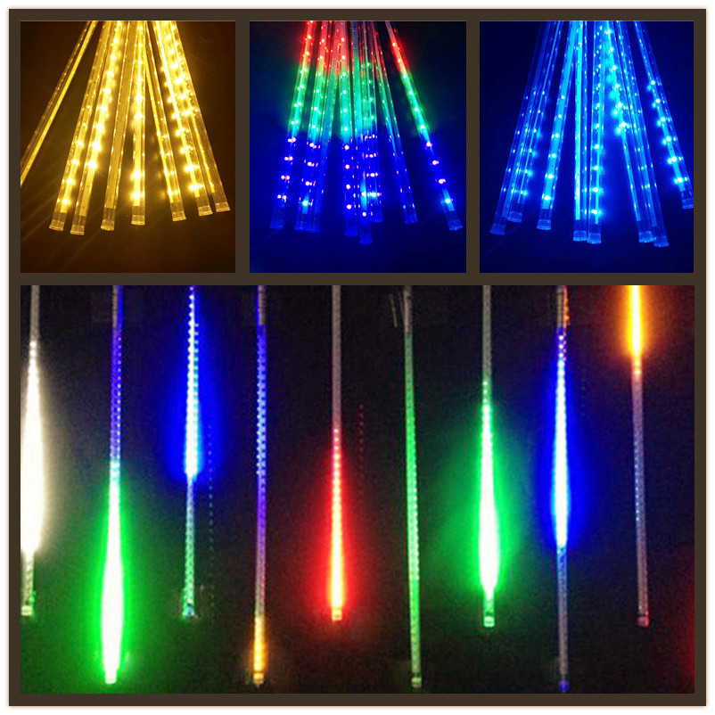 Weihnachten LED Meteorschauer Girlande Girlande Urlaub Streifen Licht Outdoor Fee Lichterketten für Straße Garten Dekoration Navidad