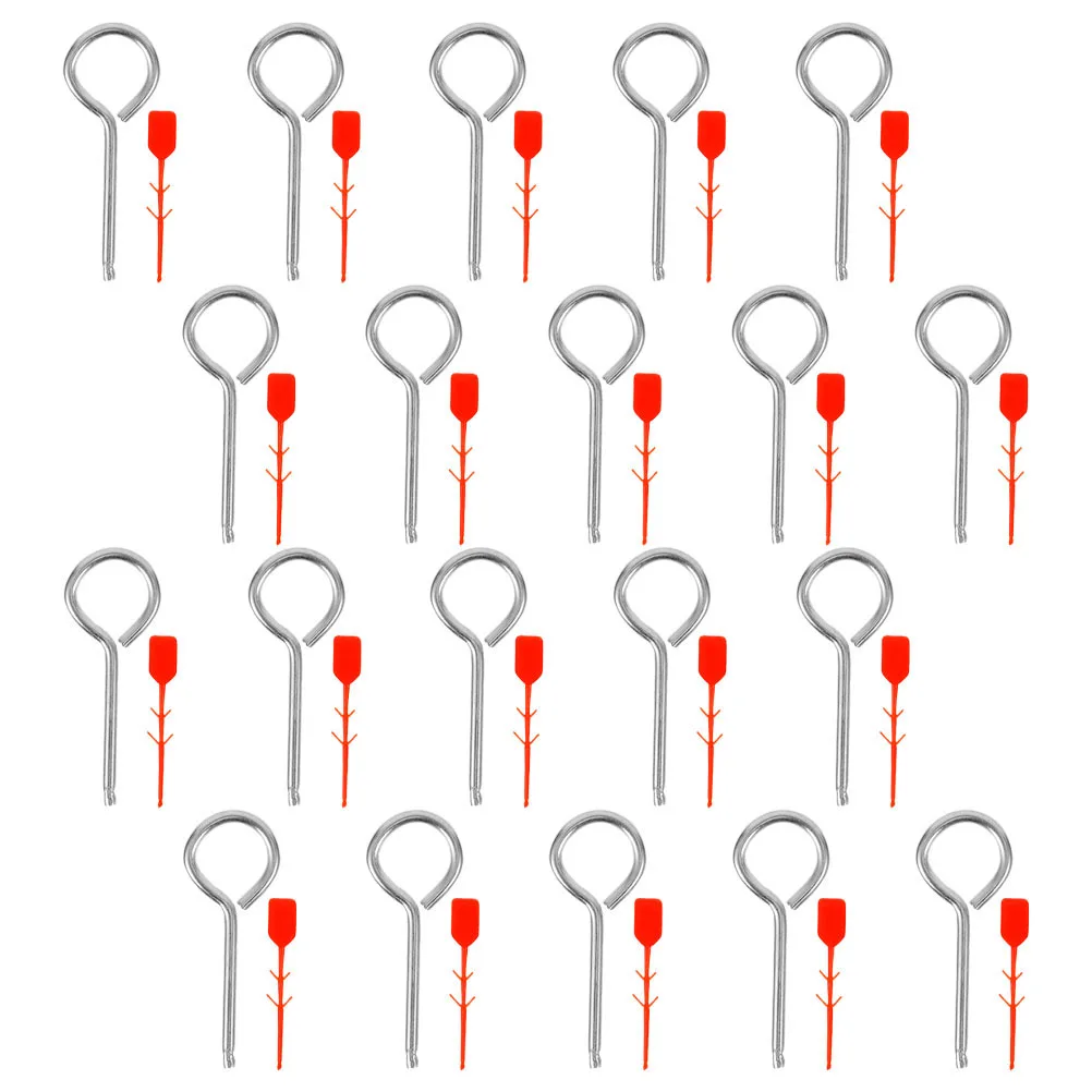 50 set Fire Extinguisher Pin Set Safety Lock Replacement Pull Pins Plastic Tamper Seals for Home Office Use Iron Security