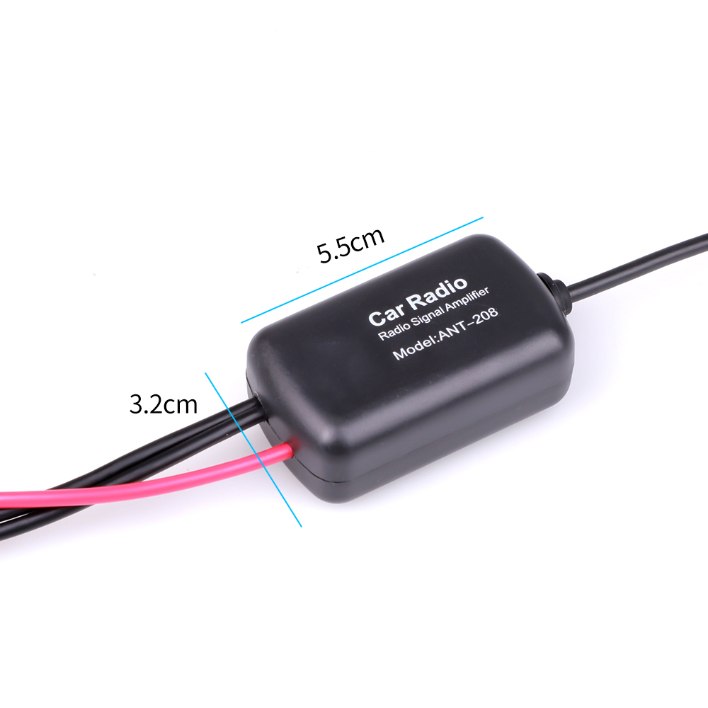 DAB + FM Antenna stereo per auto Adattatore cavo splitter aereo 12V Amplificatore di segnale radio Antenna Ripetitore di segnale FM/AM Accessori auto