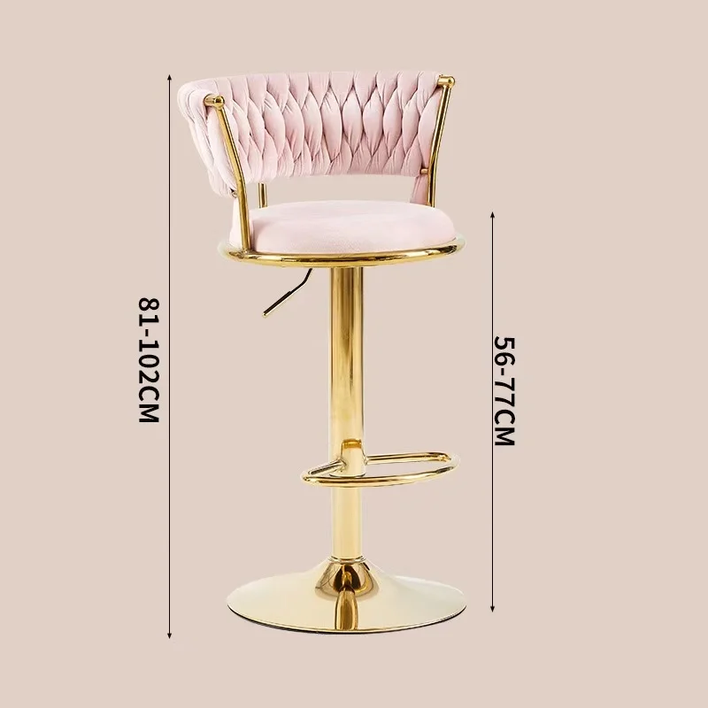 Rotating Cash Register Chairs Raised Front Desk Chairs Adjustable Height Bar Stools Tall Modern Minimalist Backrest Chairs Bar C