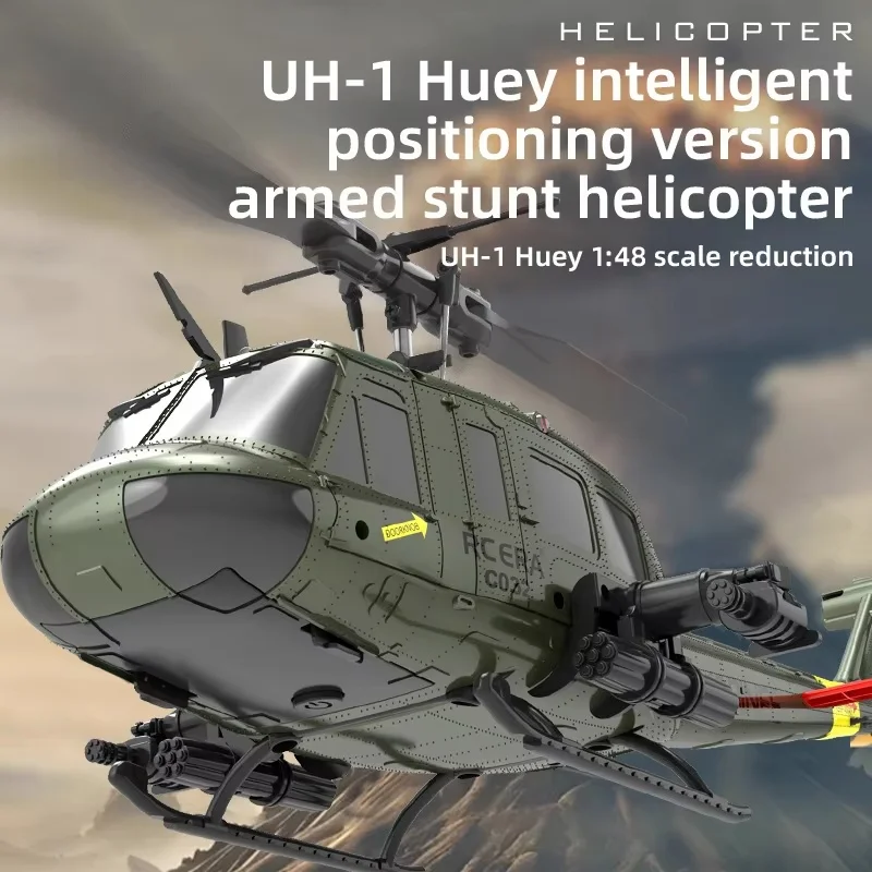 2.4G Hot UH-1 Huey 2.4G remote control helicopter six-channel six-axis gyroscope one-button inverted aerobatic helicopter model