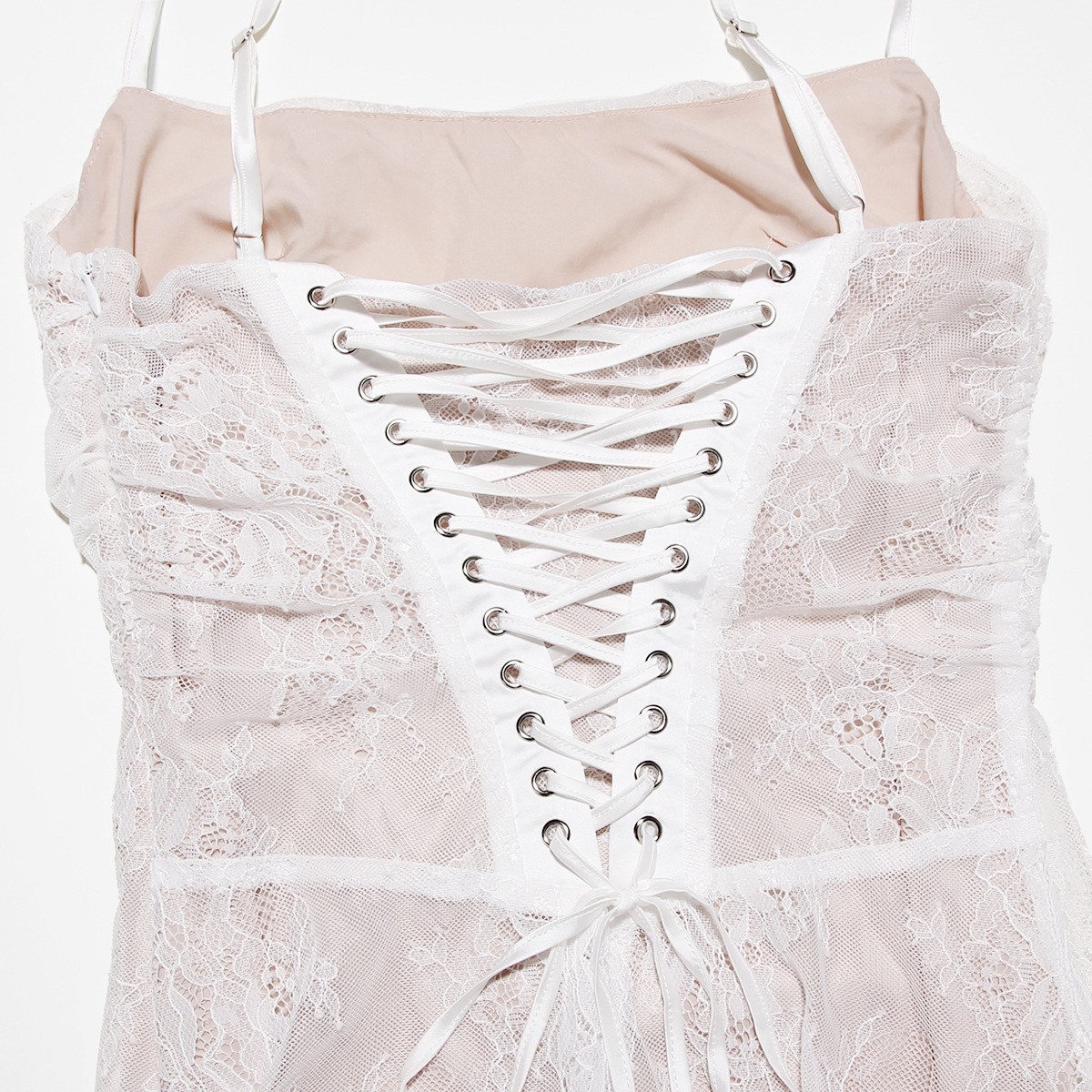 Ivory Lace ชุด 2 ชิ้นชุดเซ็กซี่ชุดราตรี + แขนยาวชุดอย่างเป็นทางการ Tie Up กลับยาว Robe Vestido