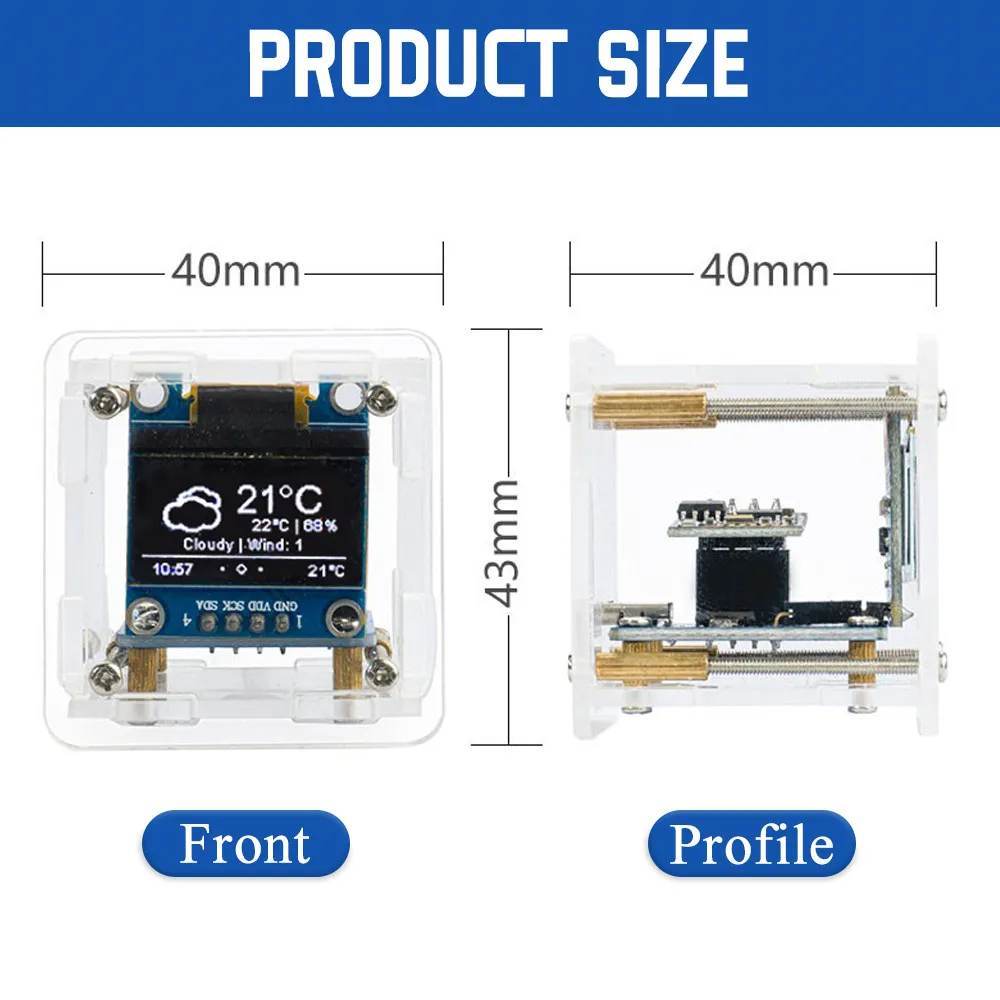 Kit de reloj Digital DIY ESP8266 MINI reloj meteorológico WIFI práctica de soldadura estación meteorológica multifuncional electrónica