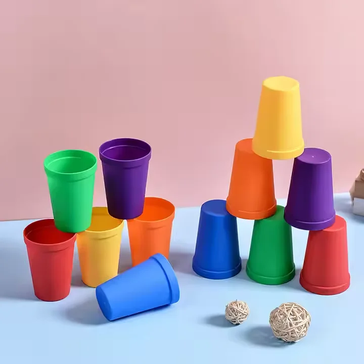 Kids Speed Training Toys Stack Cup Battle Table Game Indoor Family Party Game Toys Color Cognition Logic Training Classic Game