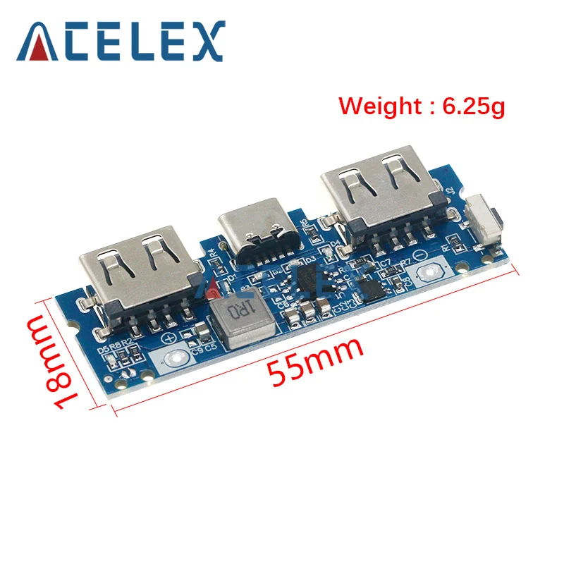 Micro/Type-C USB 5 В 2,4 А двойной USB 18650 Boost зарядное устройство для аккумулятора мобильный аккумулятор аксессуары для телефона DIY