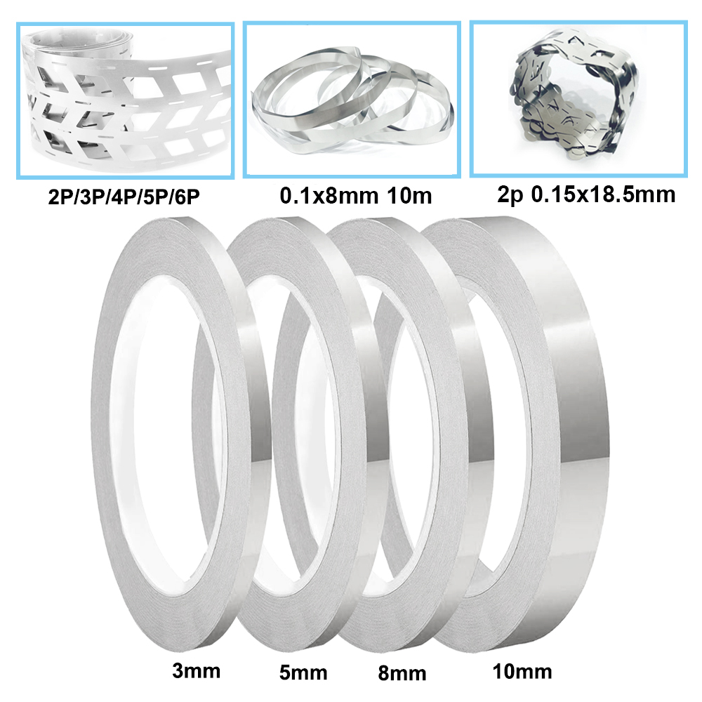 1 Stück 1/10 m 1P-4P Nickel Strip18650 Batterie Punktschweißgerät Batterie Nickelblech vernickelter Stahlband Batteriepack Nickelstreifen