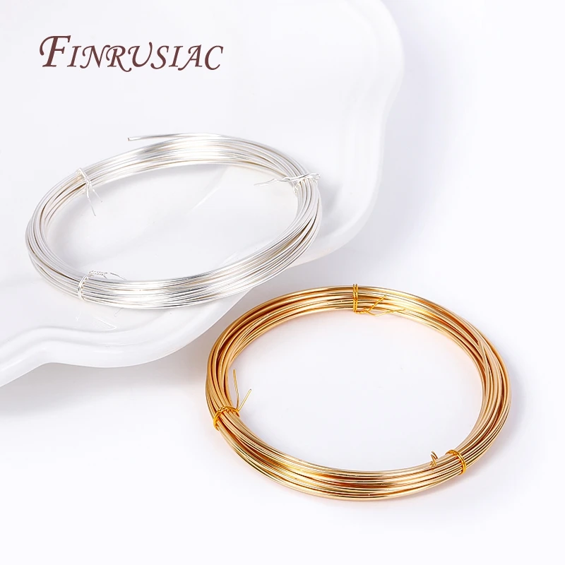 5 เมตร 18K ทองชุบทองแดงลวด DIY เครื่องประดับทําทองเหลืองลวดโลหะสําหรับ Handmade ลวดเครื่องประดับหัตถกรรม