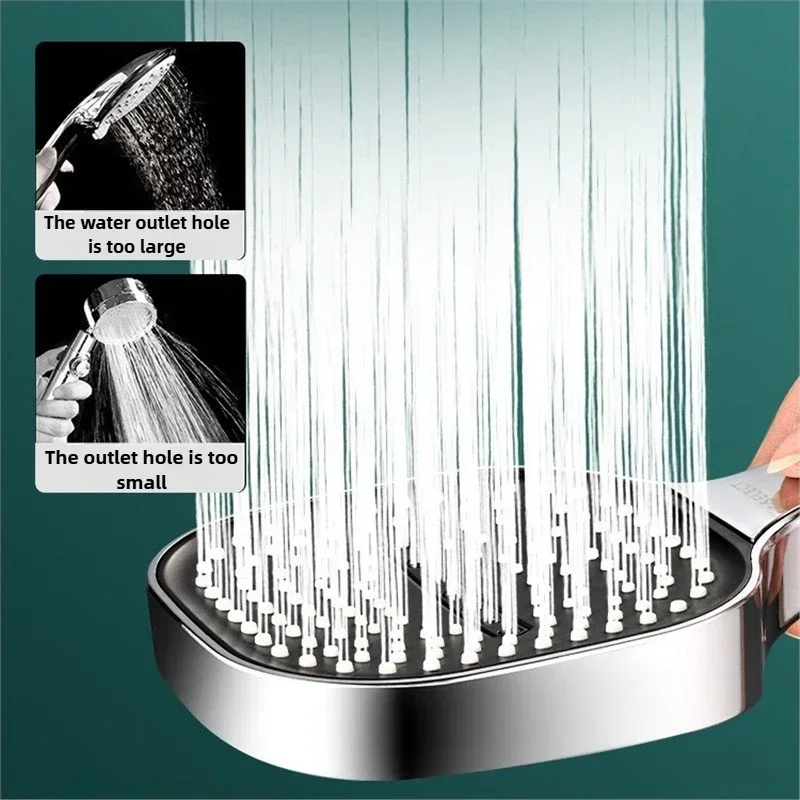 Soffione doccia a pannello grande Soffione doccia con massaggio ad acqua ad alta pressione regolabile in 3 modalità Accessori per il bagno a risparmio idrico