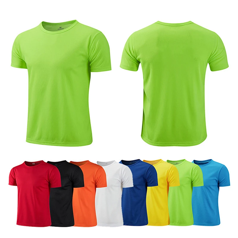 マルチカラークイックドライ半袖スポーツ Tシャツジムジャージフィットネスシャツトレーナーランニング Tシャツティーンエイジャー通気性スポーツウェア