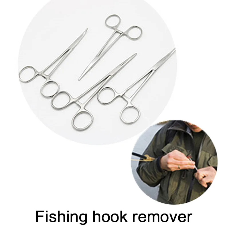 FLYSAND Pinza da pesca in acciaio inossidabile Scissor Line Cutter Hook Remover Pinze Affrontare Morsetti con punta curva Strumenti da pesca