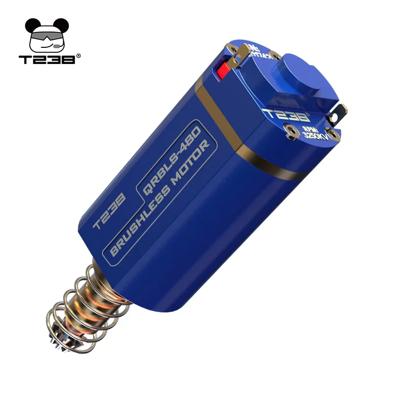 Motor sin escobillas T238 QRBLS de respuesta rápida, alta eficiencia, baja pérdida, alto par, alta velocidad, Airsoft, eje largo, AEG