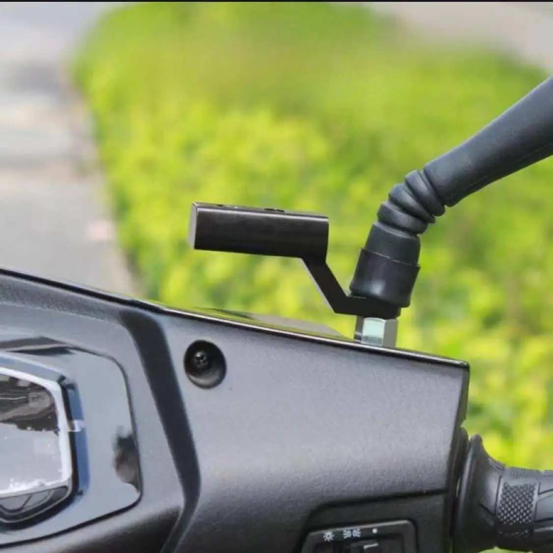 Soporte extensor de aluminio para motocicleta, Scooter, ATV, soporte de extensión para montaje de espejo retrovisor para fijación de foco, soporte para teléfono