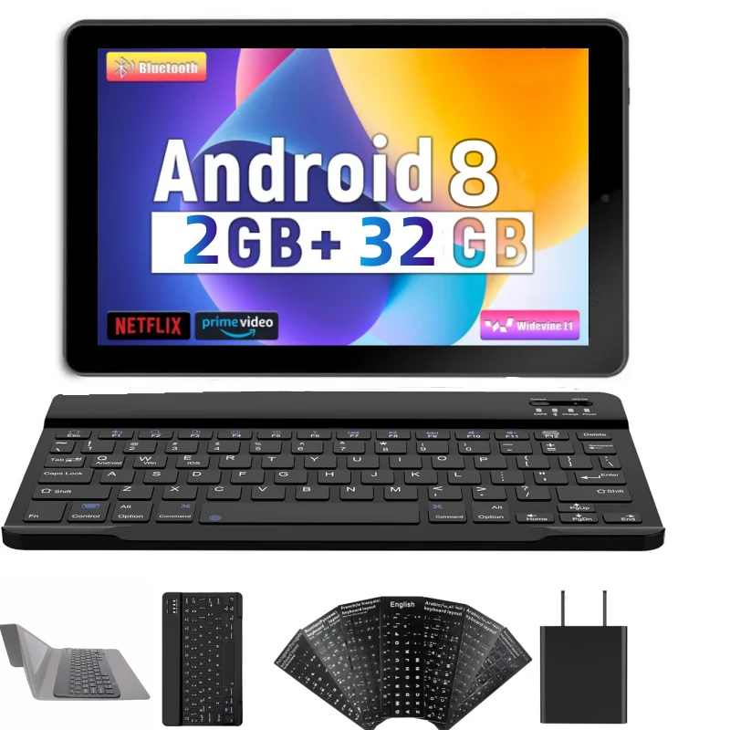 10.1 POLEGADAS 6103 Tablet PC 2GB RAM ROM 32GB ROM 1024x600 IPS Tela Android 8.0 CPU MT8127 Câmera Dupla WIFI Quad Core HDMI-Co