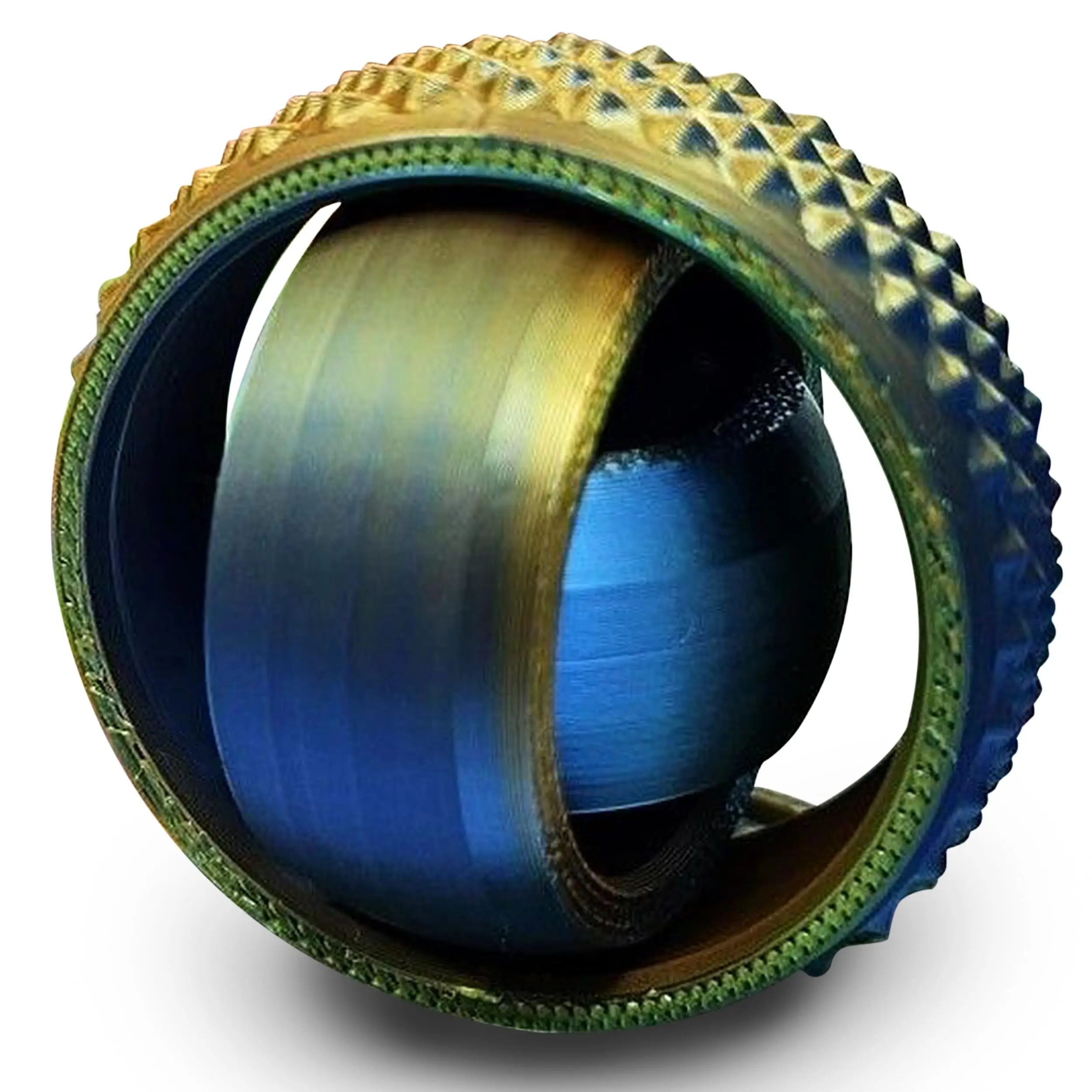 Nouveau jouet boule rotative imprimé en 3D, Gyroscope universel en forme de O du bout des doigts, Rotation par gravité, soulagement de l'anxiété, décompression, jouet Cool