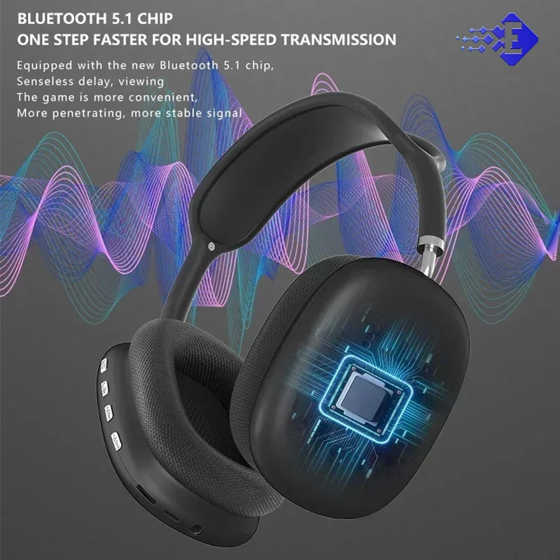 P9Promax-auriculares inalámbricos con Bluetooth, cascos con micrófono y cancelación de ruido, sonido estéreo, deportivos y para videojuegos