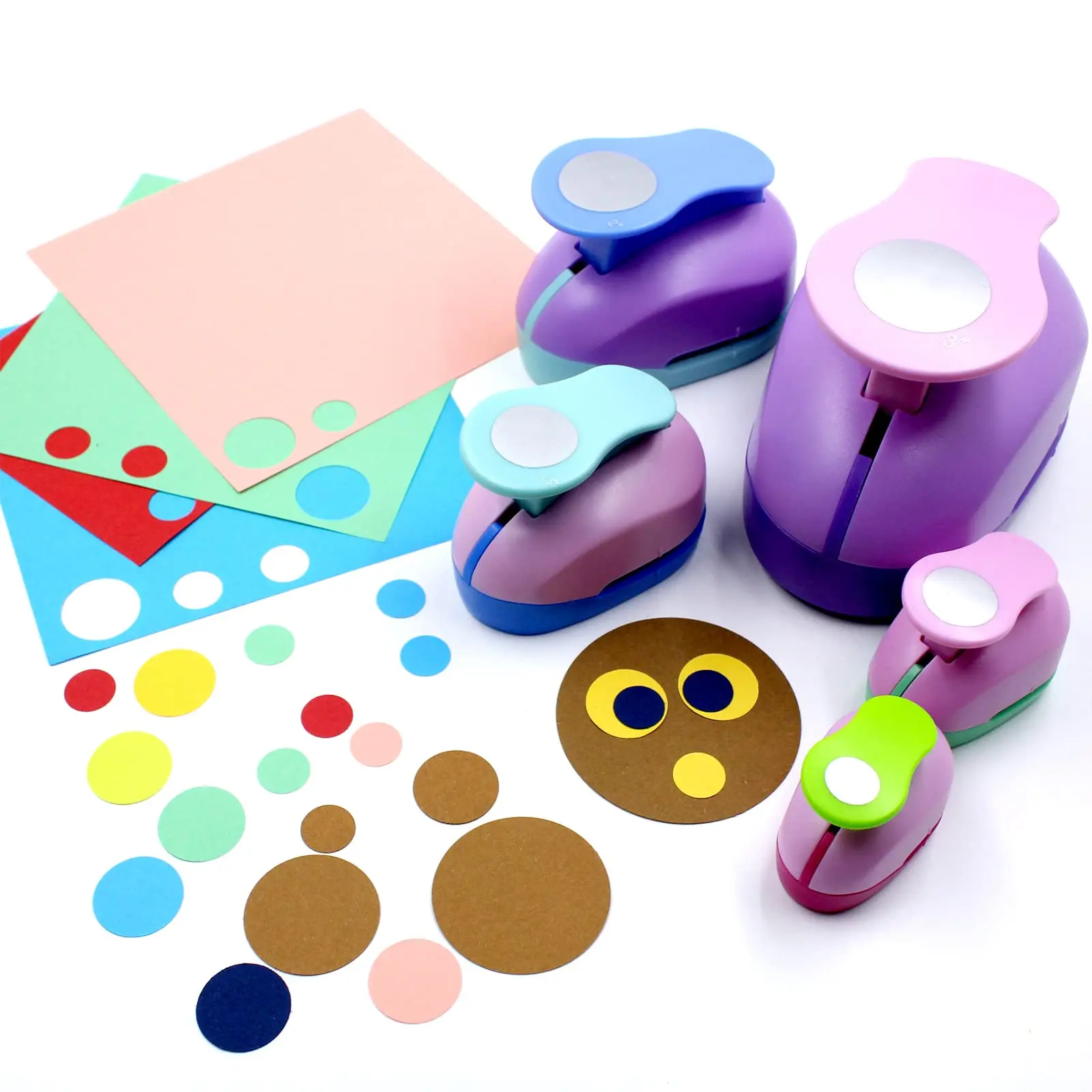 8/16/25/38/50mm Colore Casuale Foro Rotondo Perforatrice FAI DA TE Goffratura Perforatrice Scrapbooking Macchina di Taglio della Carta Perforatrice