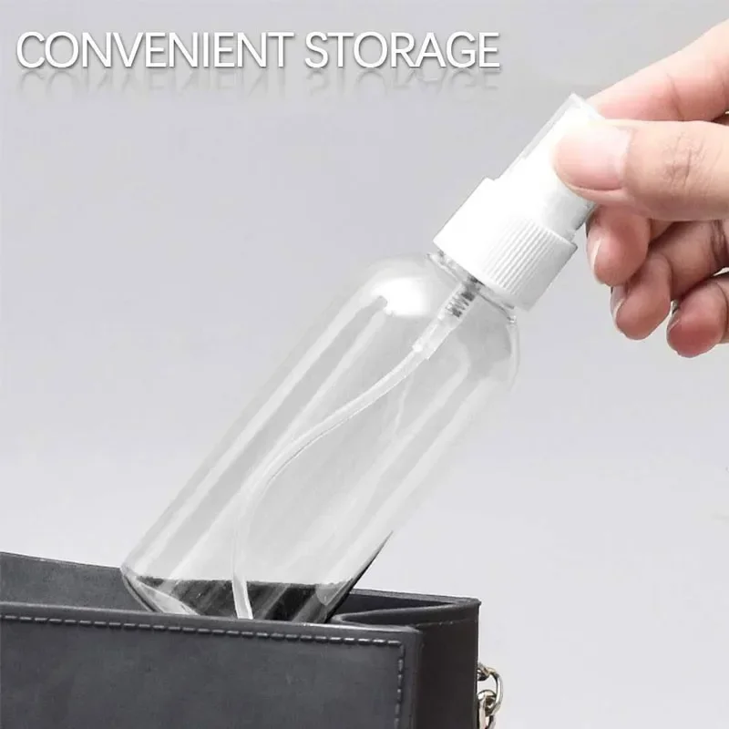 2/1pcs 30/50/100ml Mini Empty Mist Spray Bottle Refillable Clear Plastic Perfume Atomizer Portable Bottle Travel Accessories