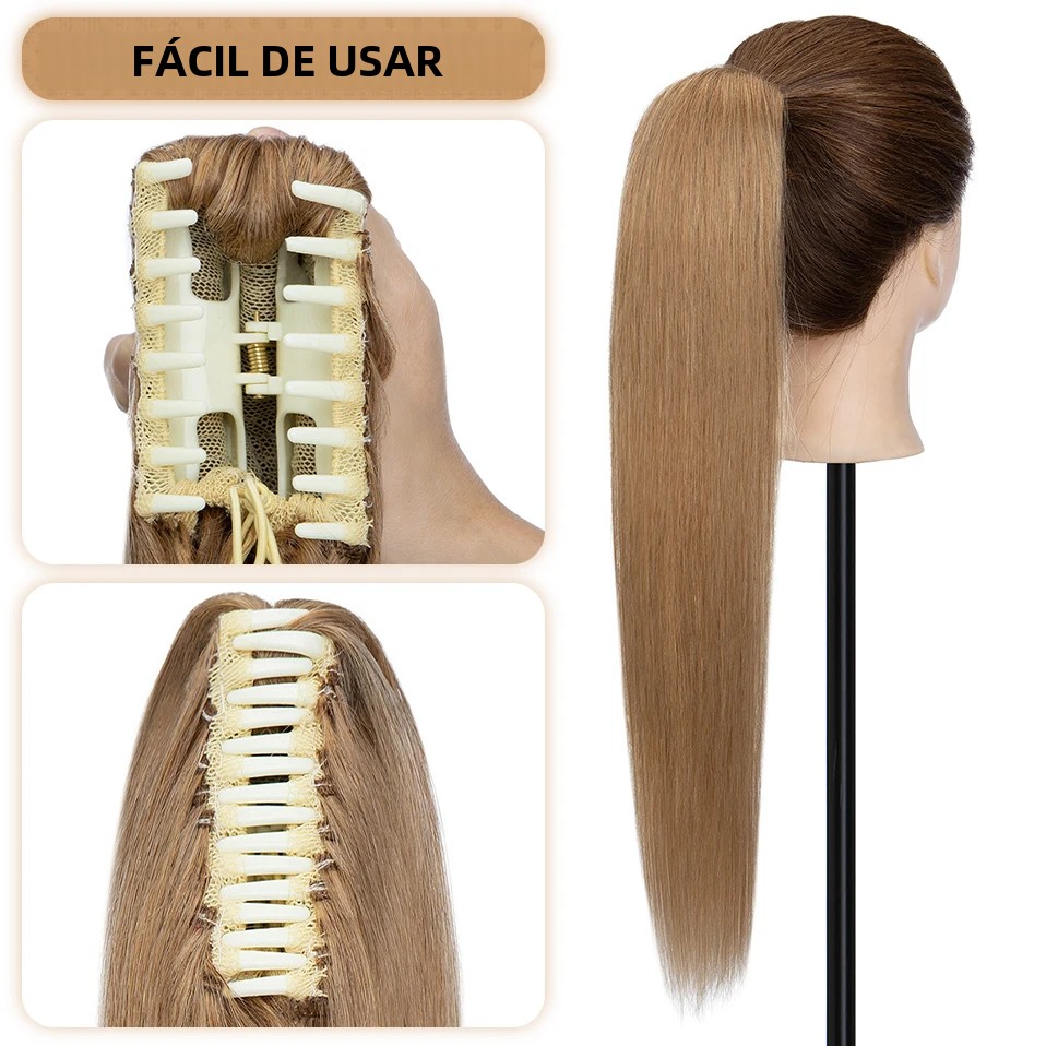 S-noilite 120g clipe em rabo de cavalo extensão do cabelo humano 20 Polegada cauda natural peruca para mulheres grosso cabelo falso rabo de cavalo loiro