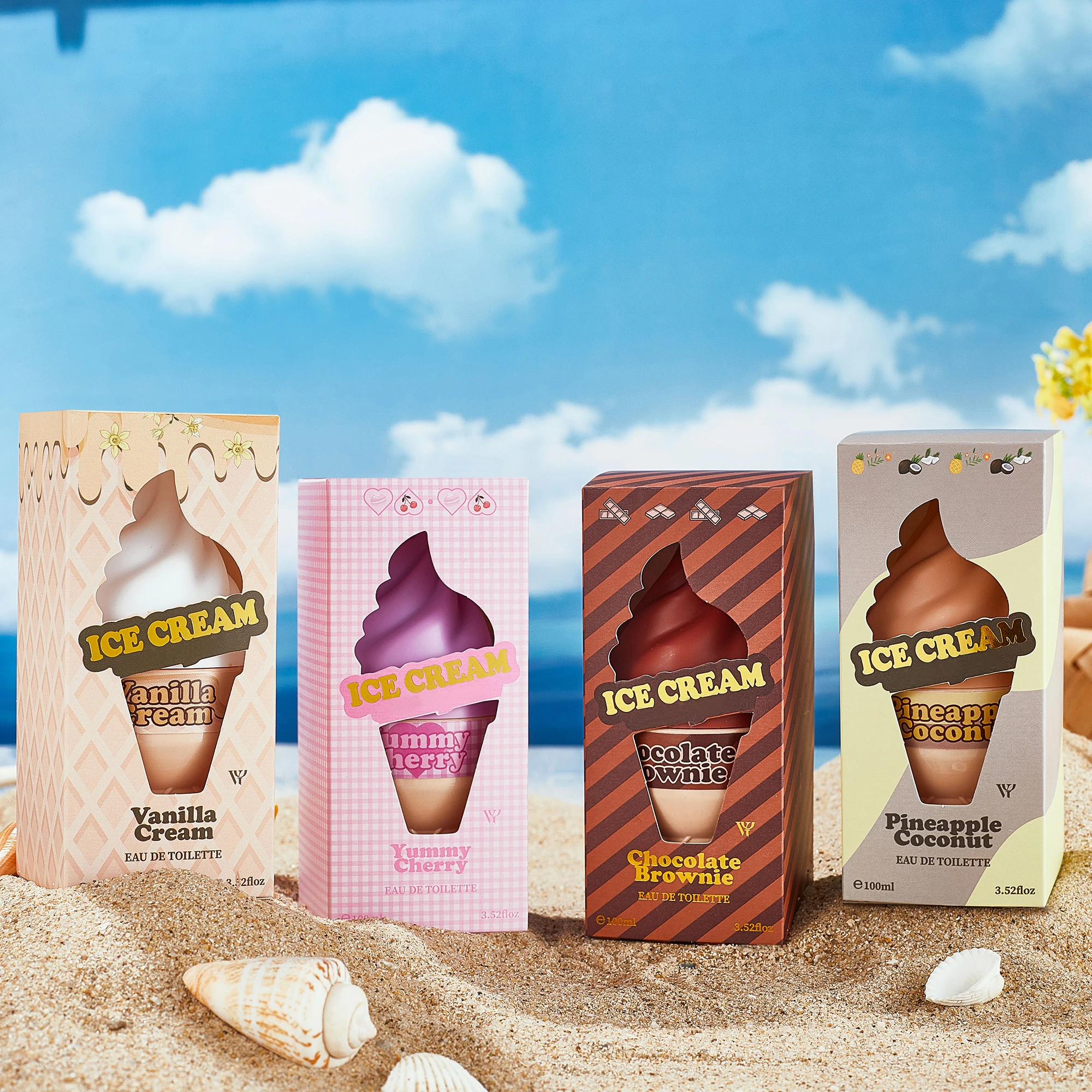 Ice Cream Cone Fragrance Body Spray - With Chocolate & Milk Scents, Long-Lasting Fragrance (Cosmetic Product) | 100ml/Bottle