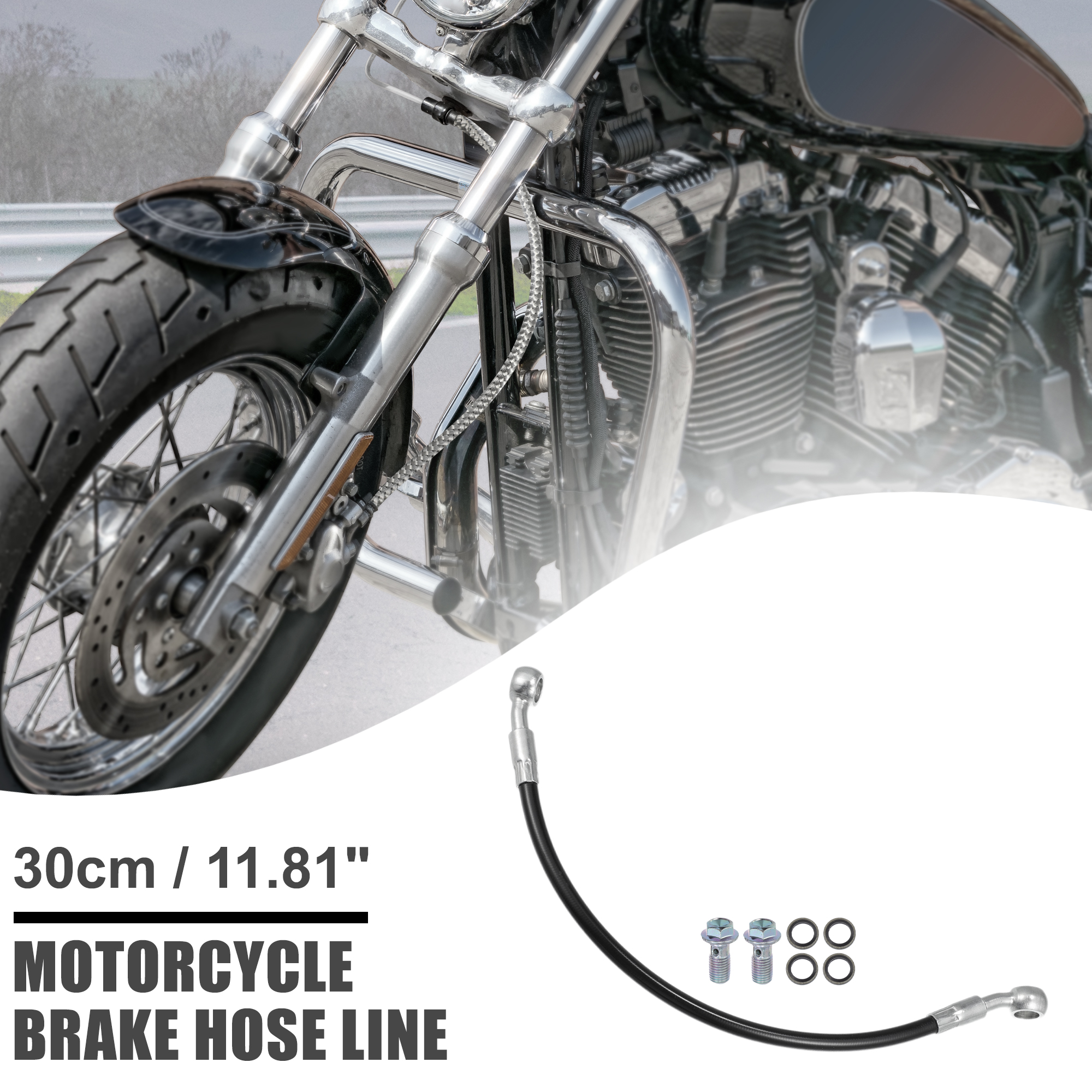 Motoforti 30/50/60/80/90/100/110/150/180/200/220 см тормозной шланг мотоцикла гидравлический тормозной шланг масляный шланг велосипед 1 компл.