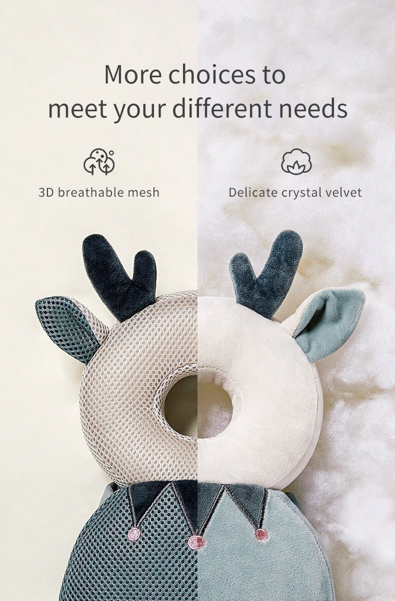 AIBEDILA 아기 머리 보호대 안전 패드 쿠션, 만화 낙하 방지 등 베개 머리 받침, 신생아 유아 아기 보호