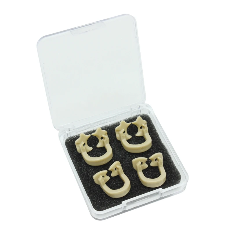4 ชิ้น/กล่องทันตกรรม Dam Clamps Dam ยาง Barrier คลิปวัสดุเรซินเครื่องมือ Autoclavable 134 ° C สําหรับเครื่องมือทันตแพทย์