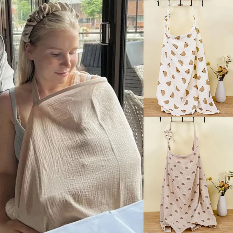 Still bezug Mutter Ausflug Stillen umfasst Baumwolle Baby Fütterung Stills chal verstellbare Privatsphäre Schürze Kinderwagen Decke