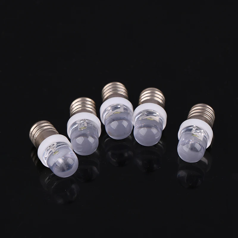 5PCS E10 Led Bulb E10 DC 3V 6V 12V 24V Instrument Bulb E10 Indicator Bulb Old Fashioned Flashlight Torch DIY Work Mini Light New