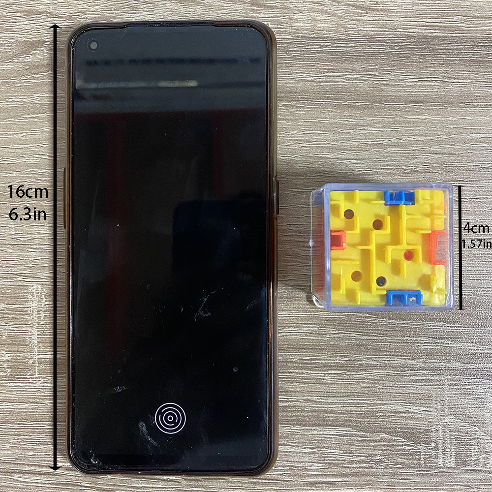 Clearance_mini 3D Maze Magic Cube Six-sided Transparent Puzzle Speed Cube Rolling Ball Cubes Maze Toys For Children Stress Relie