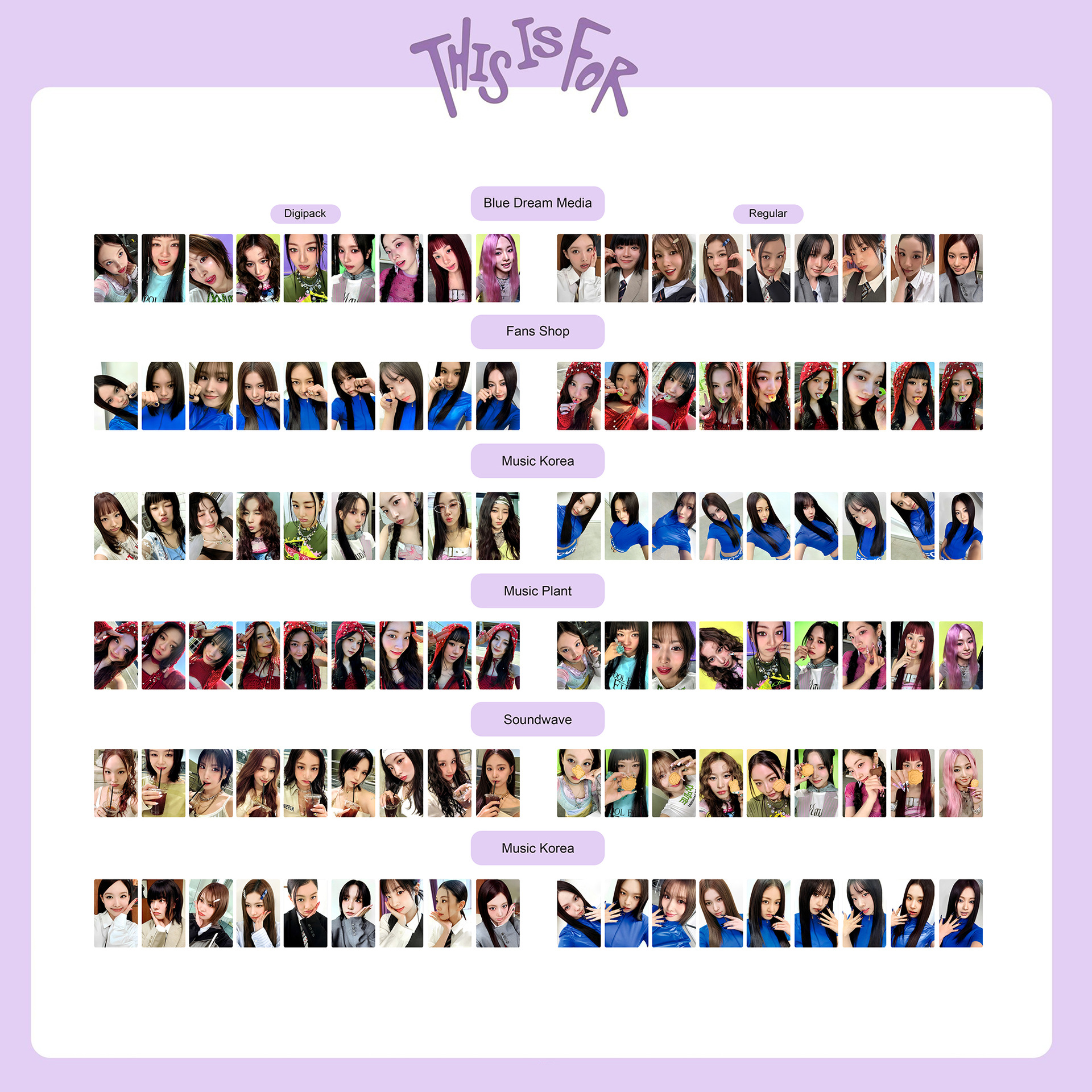 Kpop idols Regular Fourth Edition "THIS IS FOR" Small Card Nayeon Jeongyeon Momo Sana Fashion Photo Cards Fan Collection Gift