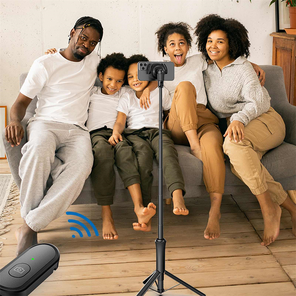 2025 Magnetic Selfie Stick Phone Tripod w Remote Extend Cell Phone Tripod Stand For MagSafe iPhone 15 14 13 12 XIAOMI SAMSUNG
