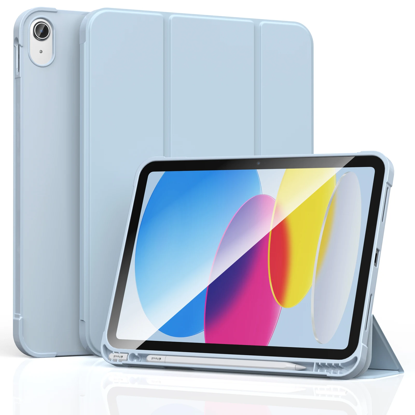 For ipad (A16)11th gen 11-in 2025 Cases Soft PU Protetive Cover  for iPad 10th Gen 10.9-in 2022 Shell Smart Case with Pen Holder
