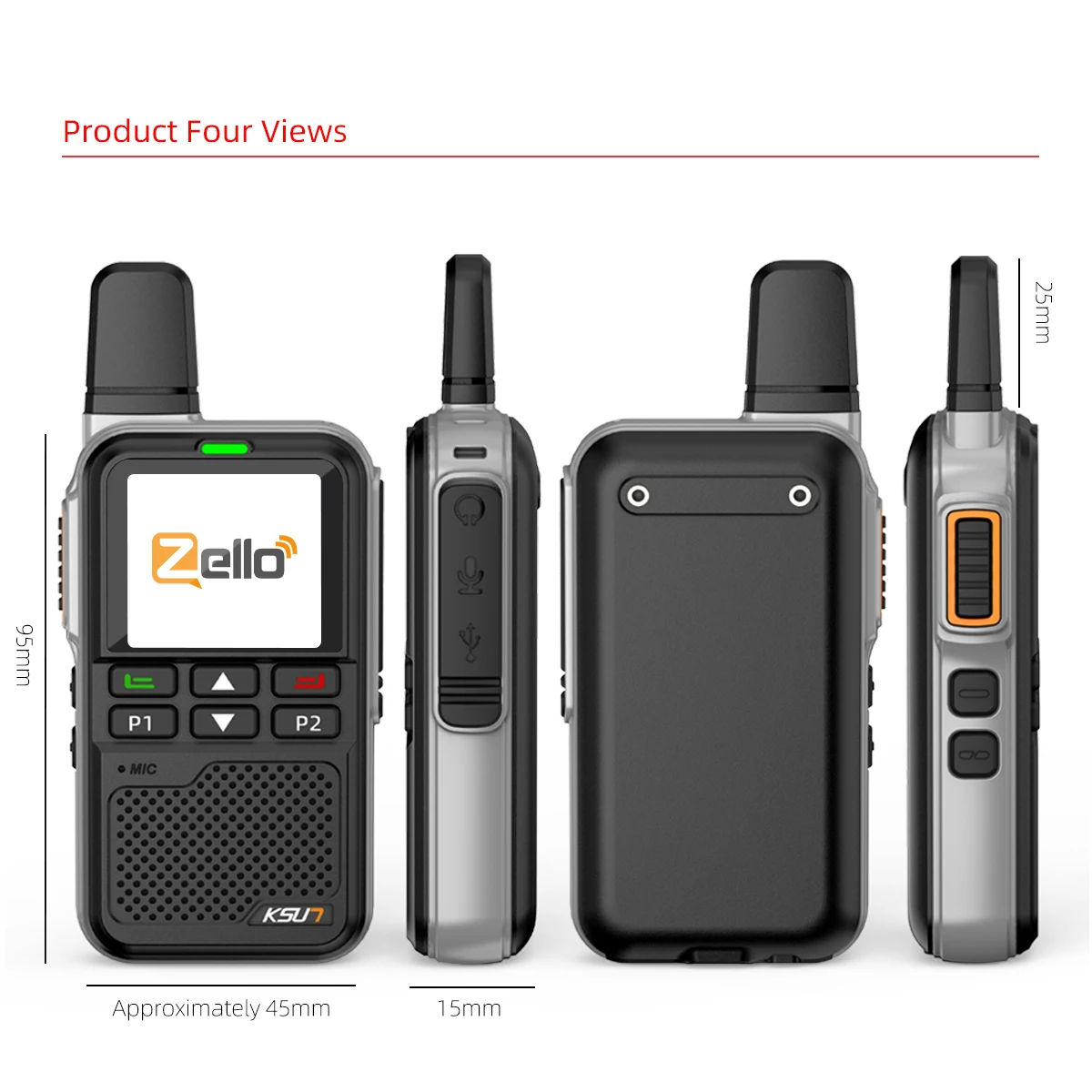 Ksut zl38 lte walkie talkies lange reichweite 100 meilen zello netzwerk radio ptt taste wifi poc android system