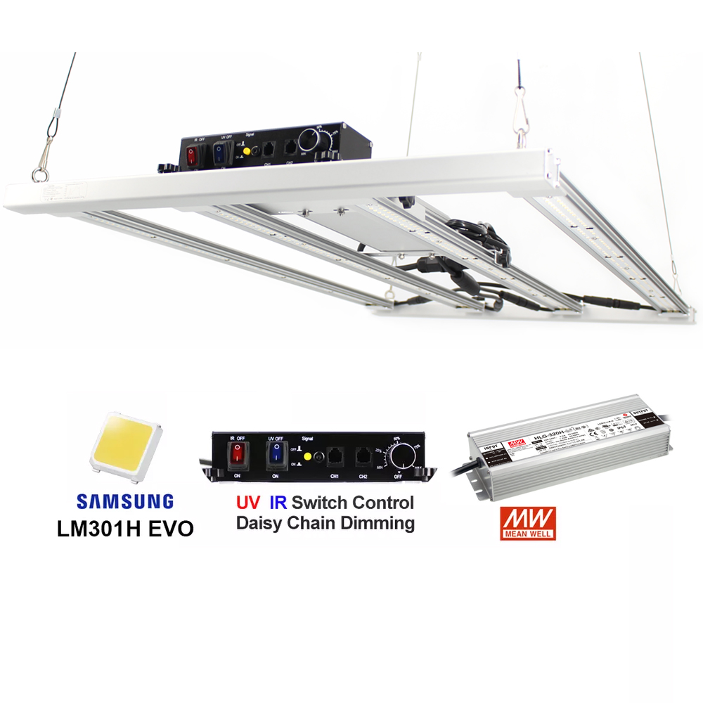 2025 ล่าสุด 240W 320W 480W 600W 720W 1000W Samsung LM301H EVO V5 LED Grow light Bar APP Smart controller