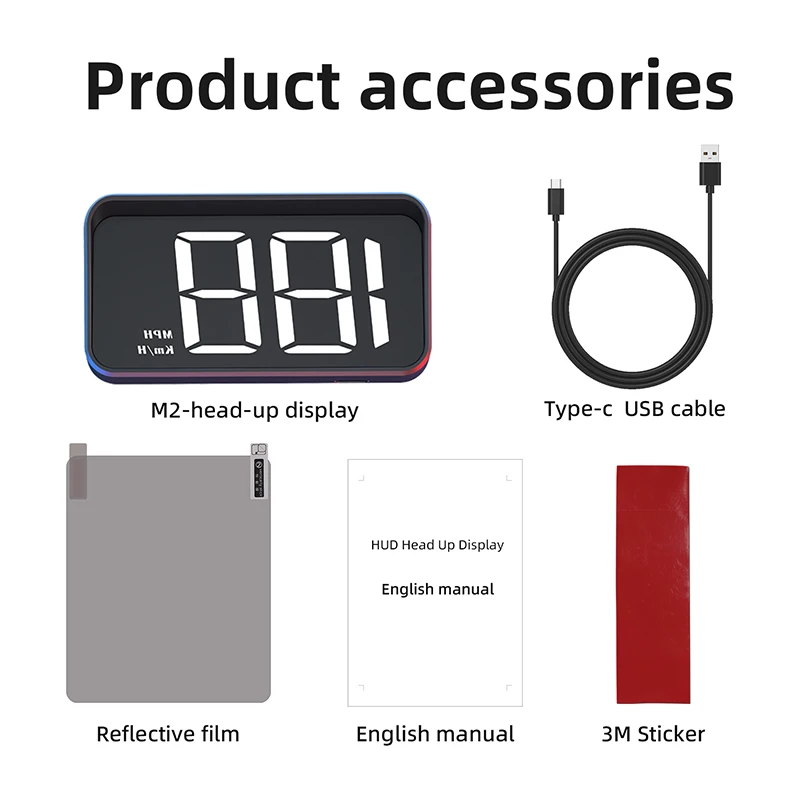Xiaomi Car Speedometer HUD Head Up Display Digital Speed Mete GPS Compass Multifunctional Automatic Car Windshield Projector New