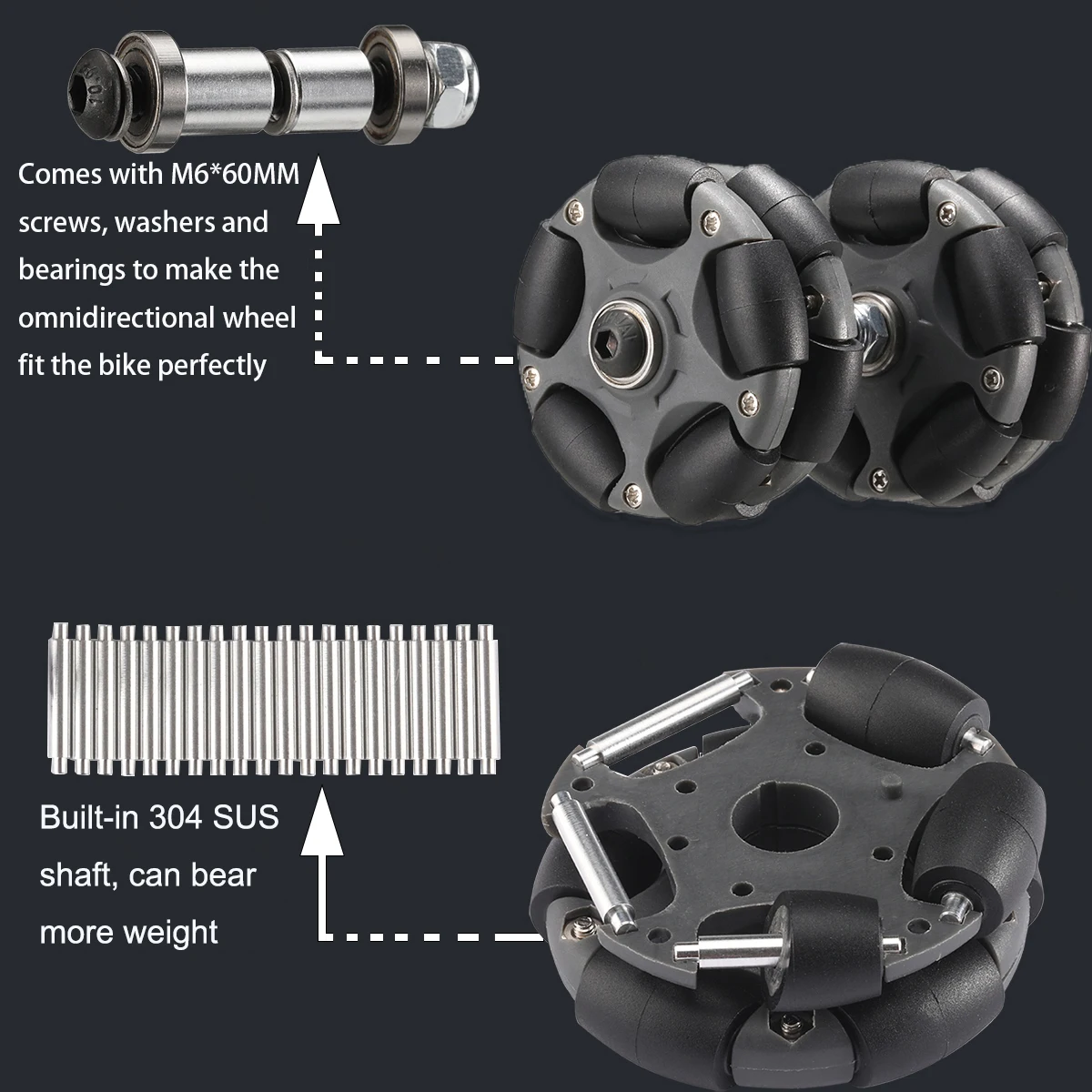 2 Chiếc 58 Nylon Omni Bánh Xe Dễ Dàng Lăn Bánh Xe Brompton Nối Dài Cần Kính Xe Đạp Phía Sau Hàng Hóa Giá Phần xe Đạp Gấp