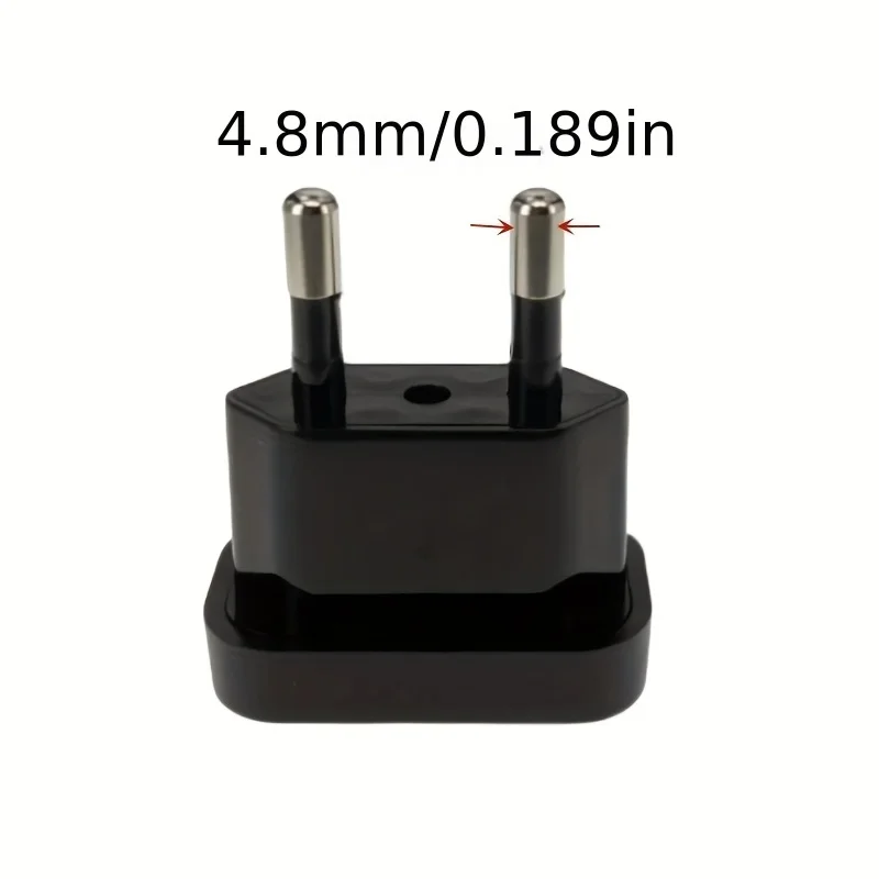 4.0/4.8mm EU Plug Adapter US To EU Euro Travel Adapter To European 2Pin AC Converter Electrical Socket