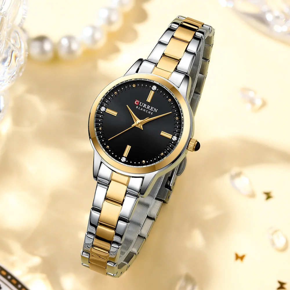 Relojes CURREN para mujer, reloj de pulsera de cuarzo Original a la moda para mujer, esfera romana, deslumbrante diamante, resistente al agua, luminoso, de lujo, nuevo