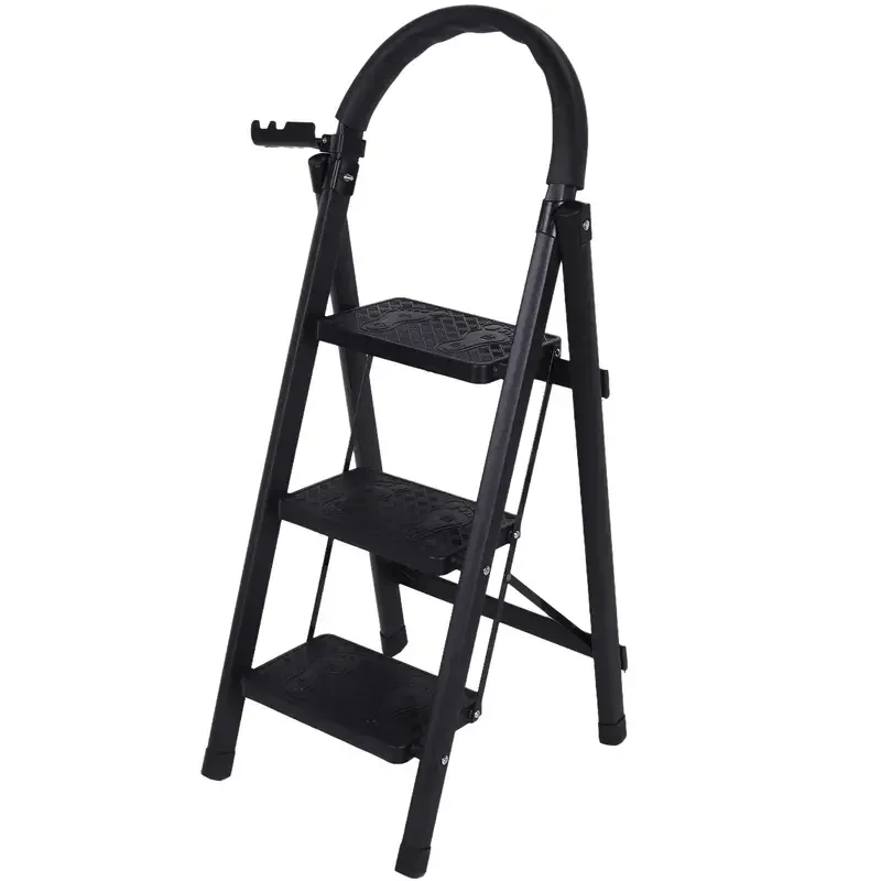 Household ladder, folding and retractable, multi-functional indoor staircase