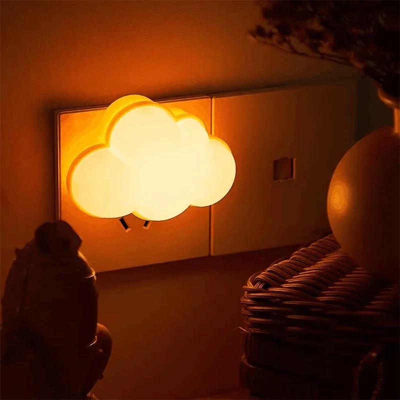 Sensor LED Night Light EU/US Plug-in Cute Cloud Night Lights For Kids Adults Bedroom Bedhead Hallway Dream Lighting Night Lamp