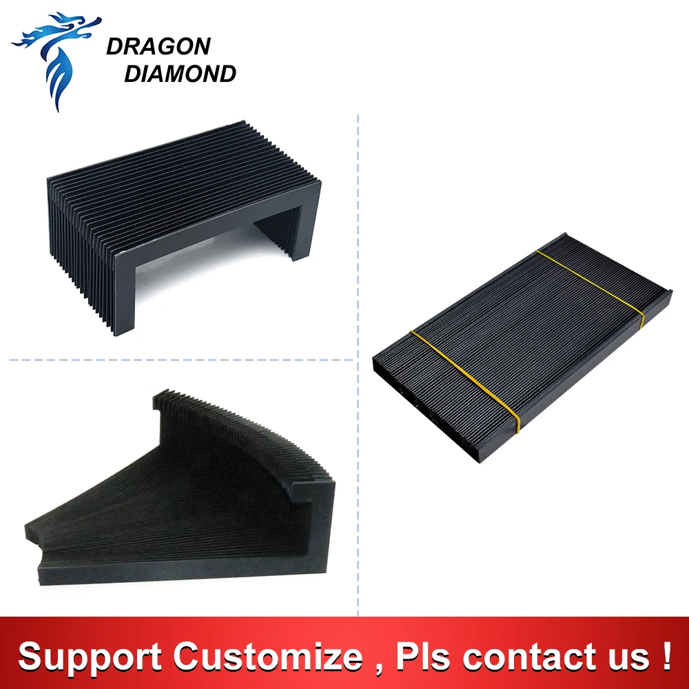 Customize Milling Machine Flexible Guard Dust Cloth Three-proof Cloth Protective Flat Accordion Bellows Cover 1.5 Meter*15mm CNC